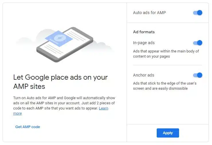 auto ads for amp