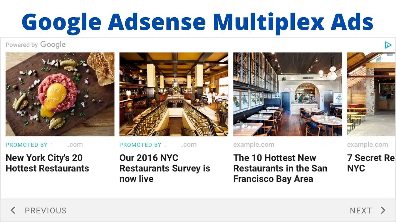 google adsense multiplex ads